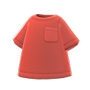 T-⁠shirt met borstzak [Rood] (Bruin/Bruin)
