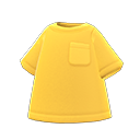 T-⁠shirt met borstzak [Geel] (Oranje/Oranje)