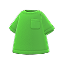 T-⁠shirt met borstzak [Groen] (Groen/Groen)