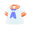 camiseta marinera [Naranja] (Blanco/Naranja)