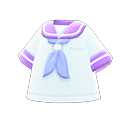 camiseta marinera [Púrpura] (Blanco/Púrpura)