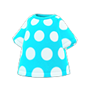 футболка в горох [Голубой] (Аквамариновый/Белый)