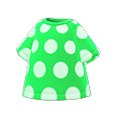 T-⁠shirt met stippen [Groen] (Groen/Wit)