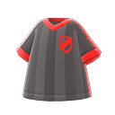 camiseta equipo de fútbol [Negro] (Negro/Rojo)