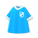 soccer-uniform top [Light blue] (Aqua/White)