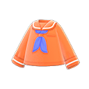 pull matelot [Orange] (Orange/Bleu)