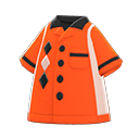 camicia da bowling [Arancio] (Arancio/Nero)