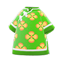легкая шелковая рубашка [Зеленый] (Зеленый/Желтый)