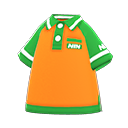 shop uniform shirt [Orange] (Orange/Green)