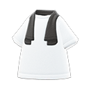T-Shirt mit Handtuch [Schwarztuch/Weiß-Shirt] (Weiß/Schwarz)