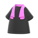 T-⁠shirt met handdoek [Roze en zwart] (Zwart/Roze)