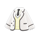 uniforme scolaire à cravate [Blanc] (Blanc/Noir)