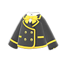 school uniform with ribbon [Black] (Black/Yellow)