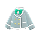 school uniform with ribbon [Light gray] (Gray/Green)