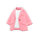 career jacket [Peach] (Pink/White)