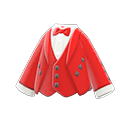 manteau avec veston [Rouge] (Rouge/Blanc)