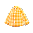 깅엄 체크 셔츠 [오렌지] (오렌지/화이트)