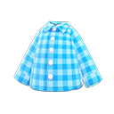 gingham picnic shirt [Light blue] (Aqua/White)