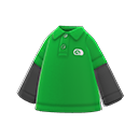 兩件式Polo衫 [綠色] (綠色/黑色)