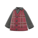 checkered sweater vest [Berry red] (Red/Black)