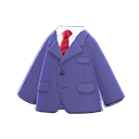 деловой пиджак [Черно-синий] (Синий/Красный)