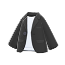 пиджак на заказ [Черный] (Черный/Белый)