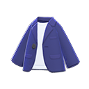 пиджак на заказ [Черно-синий] (Синий/Белый)