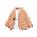 tailored jacket [Beige] (Beige/White)