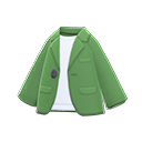 tailored jacket [Green] (Green/White)