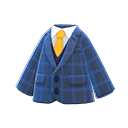 tweed jacket [Blue] (Blue/Yellow)