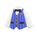 camisa con chaleco a rayas [Azul] (Azul/Blanco)