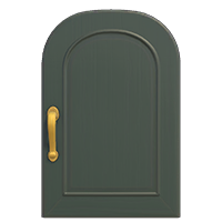 deep-green simple door