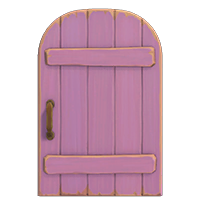 pale-purple rustic door