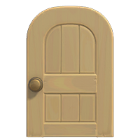 beige wooden door