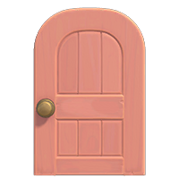 pink wooden door
