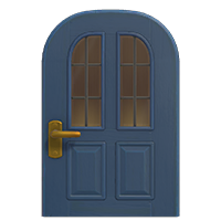 blue vertical-panes door