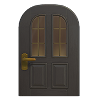 black vertical-panes door