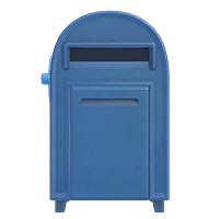 blue large mailbox