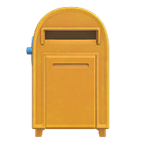 yellow large mailbox