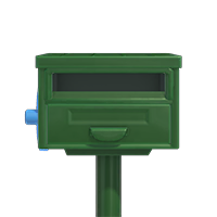 green square mailbox