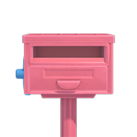 pink square mailbox