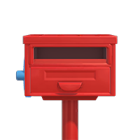 red square mailbox