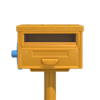 yellow square mailbox