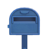 blue ordinary mailbox