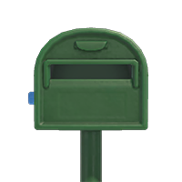 green ordinary mailbox
