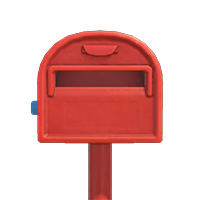 red ordinary mailbox