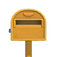 yellow ordinary mailbox