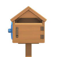wooden mailbox