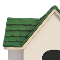 green tile roof