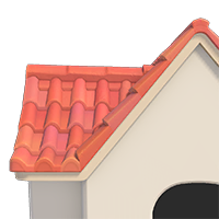 pink curved shingles